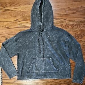 Gray Washed Look Hoodie XS
